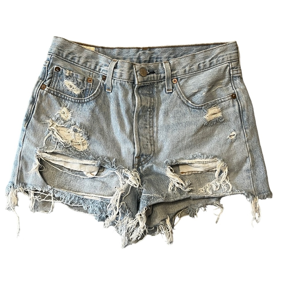 Levi Premium 501 Cutoff Jean Shorts. Blue. Size 29. #714